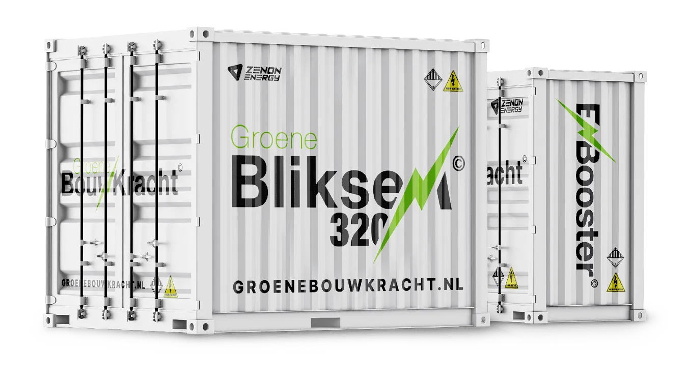 Batterijcontainers huren Groene Bliksem E-Booster